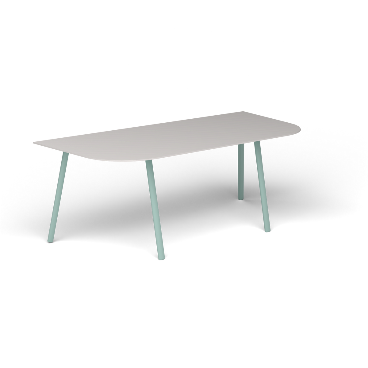 Mosaiko Salontafel, 120 × 56 × h 45 cm, Light Blue, Aluminium speckled Grey