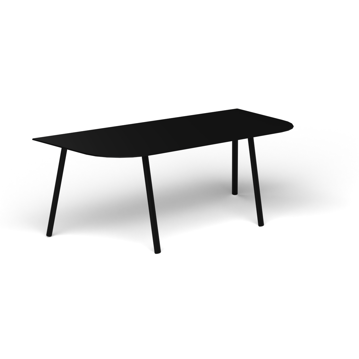 Mosaiko Salontafel, 120 × 56 × h 45 cm, Black, Gelakt aluminium (volgt onderstelkleur)