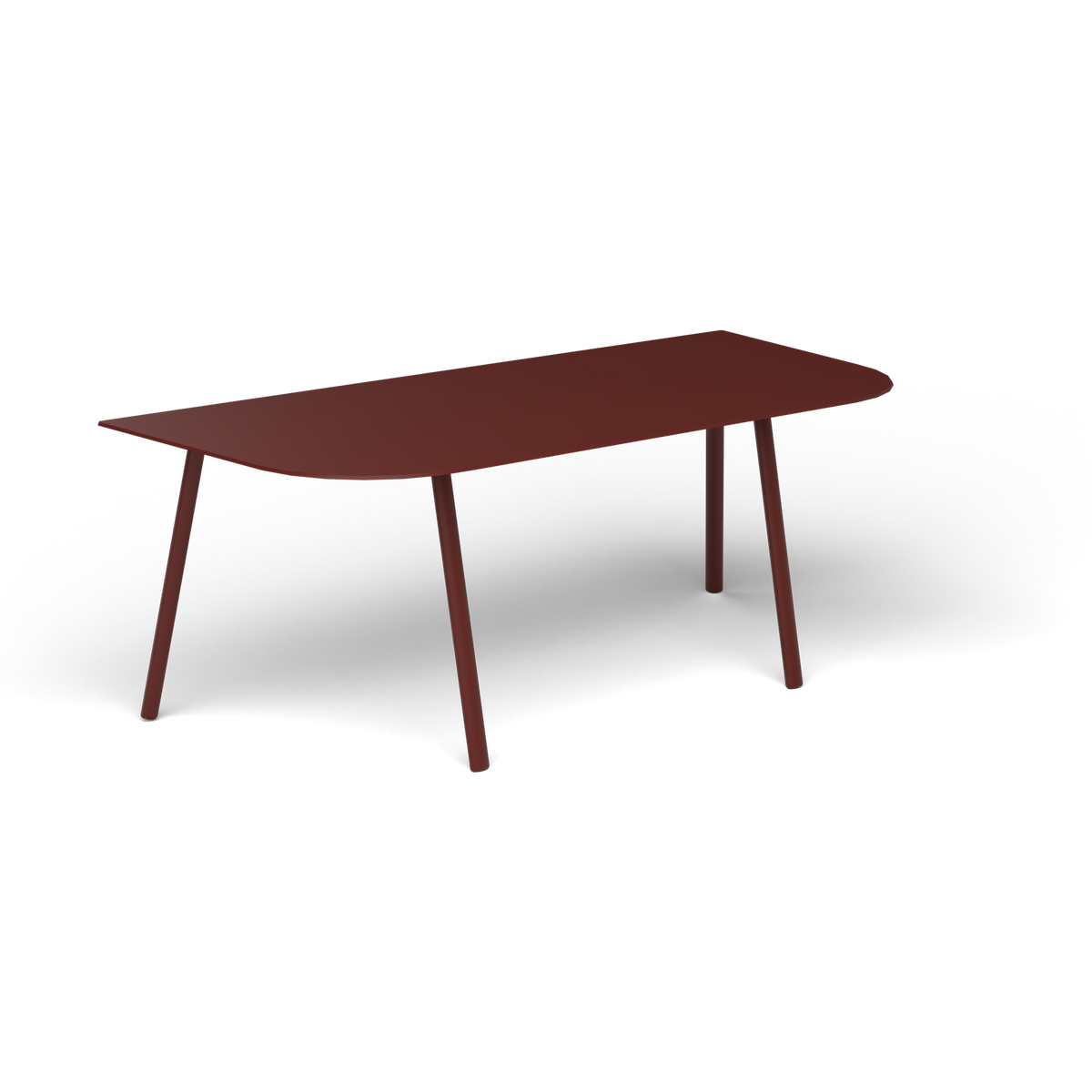 Mosaiko Salontafel, 120 × 56 × h 45 cm, Chestnut Brown, Gelakt aluminium (volgt onderstelkleur)