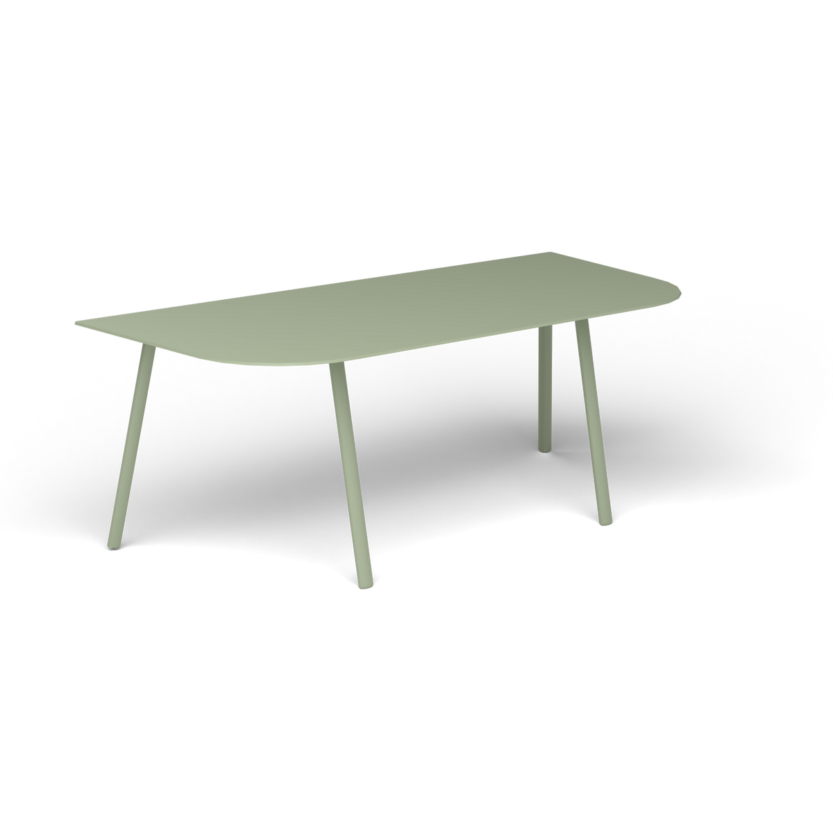 Mosaiko Salontafel, 120 × 56 × h 45 cm, Green Tea, Gelakt aluminium (volgt onderstelkleur)