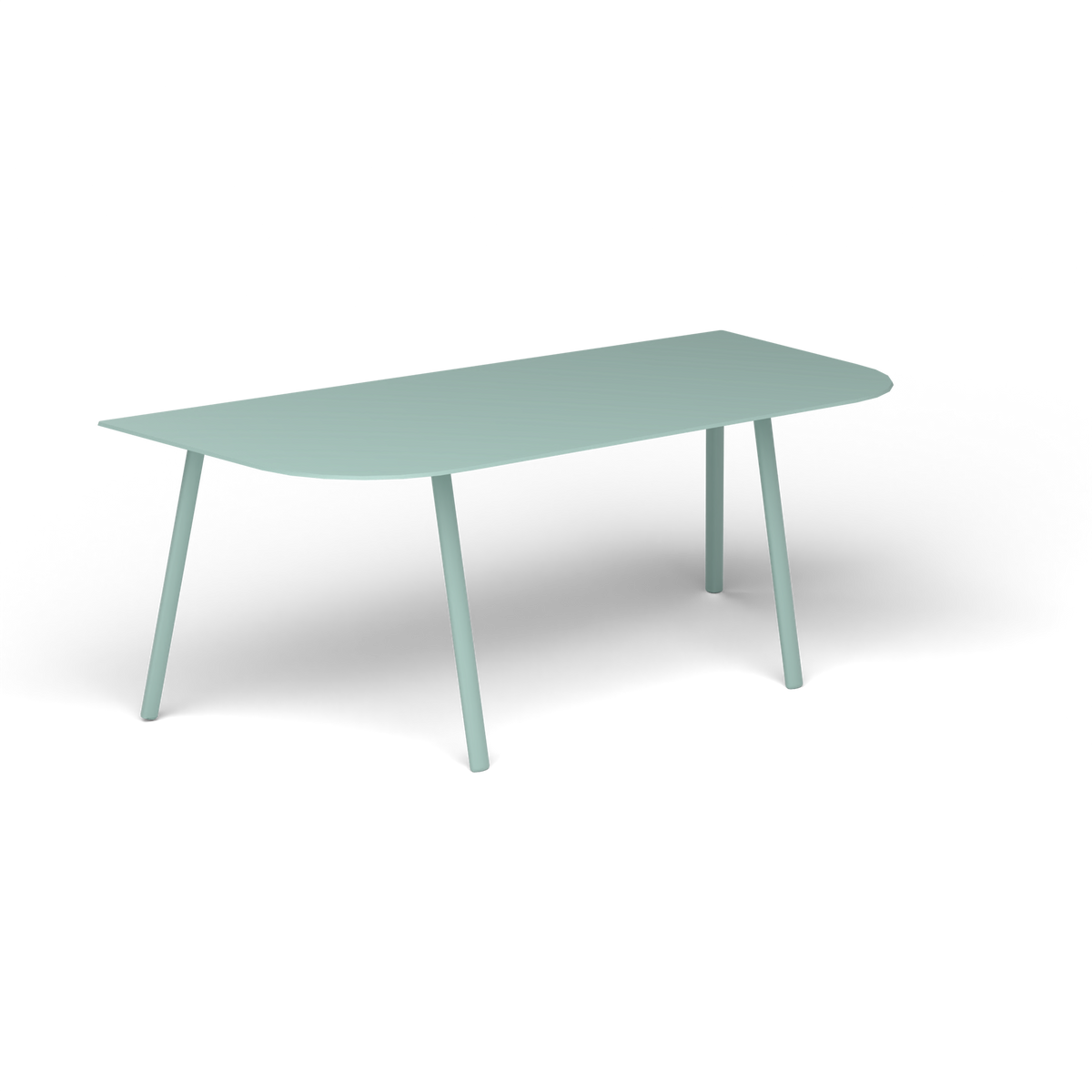 Mosaiko Salontafel, 120 × 56 × h 45 cm, Light Blue, Gelakt aluminium (volgt onderstelkleur)