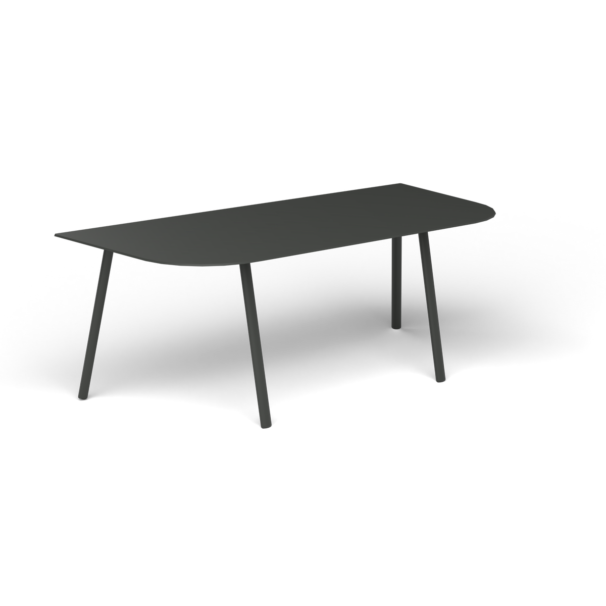 Mosaiko Salontafel, 120 × 56 × h 45 cm, Metallic Grey, Gelakt aluminium (volgt onderstelkleur)