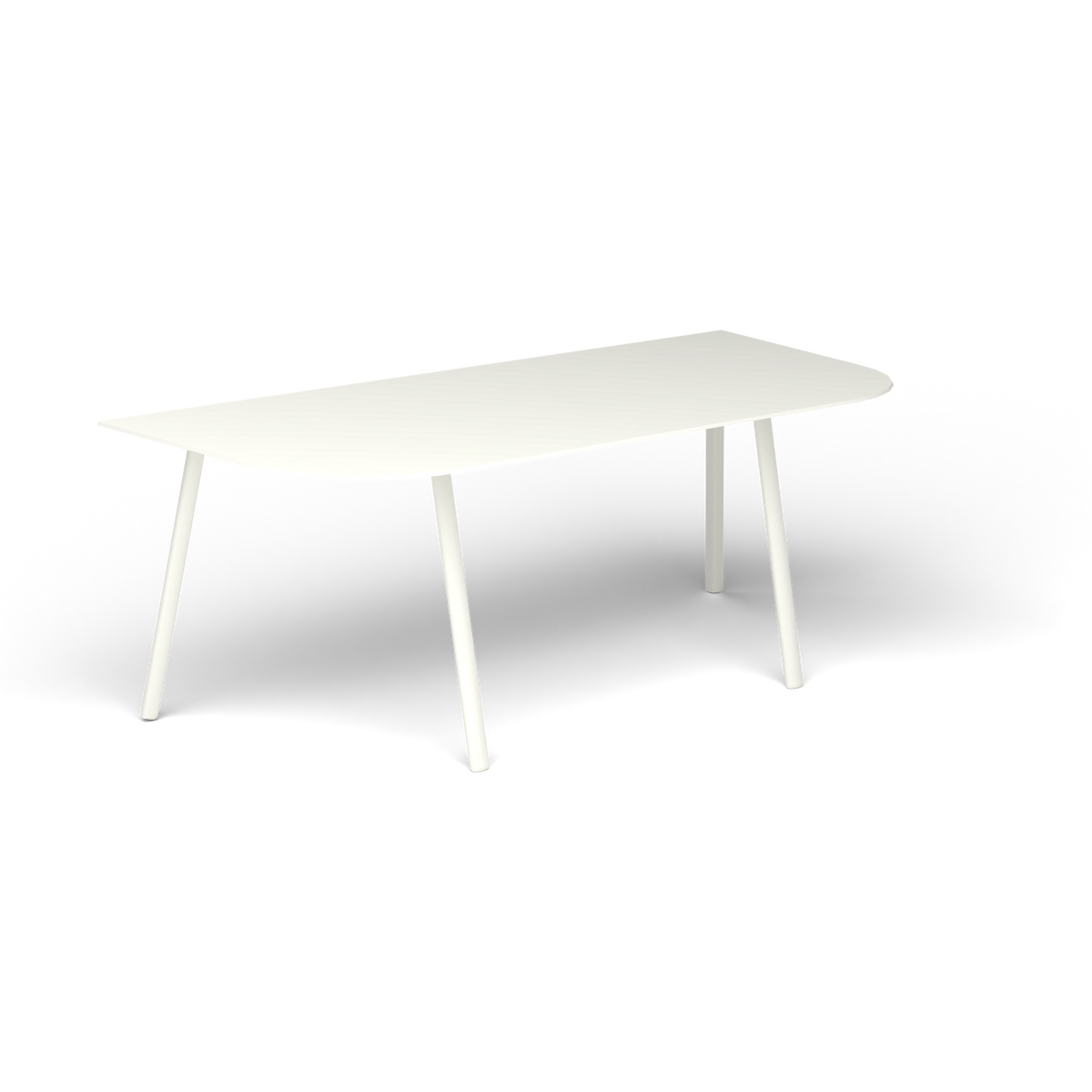 Mosaiko Salontafel, 120 × 56 × h 45 cm, White, Gelakt aluminium (volgt onderstelkleur)