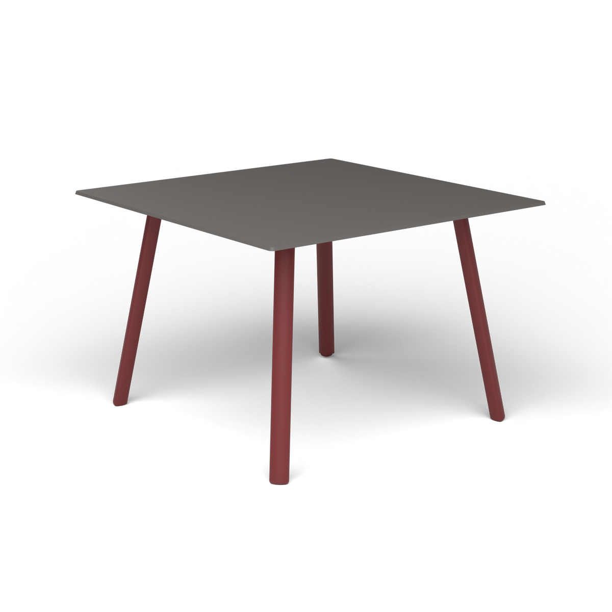 Mosaiko Vierkante Salontafel, 56 × 56 × h 38 cm, Autumn Red, Aluminium speckled Anthracite