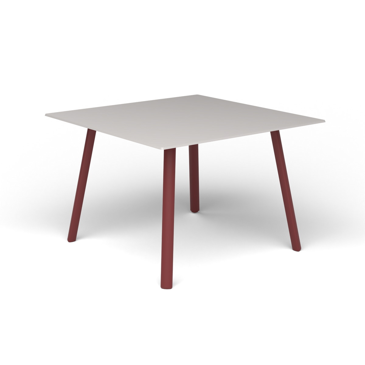 Mosaiko Vierkante Salontafel, 56 × 56 × h 38 cm, Autumn Red, Aluminium speckled Grey