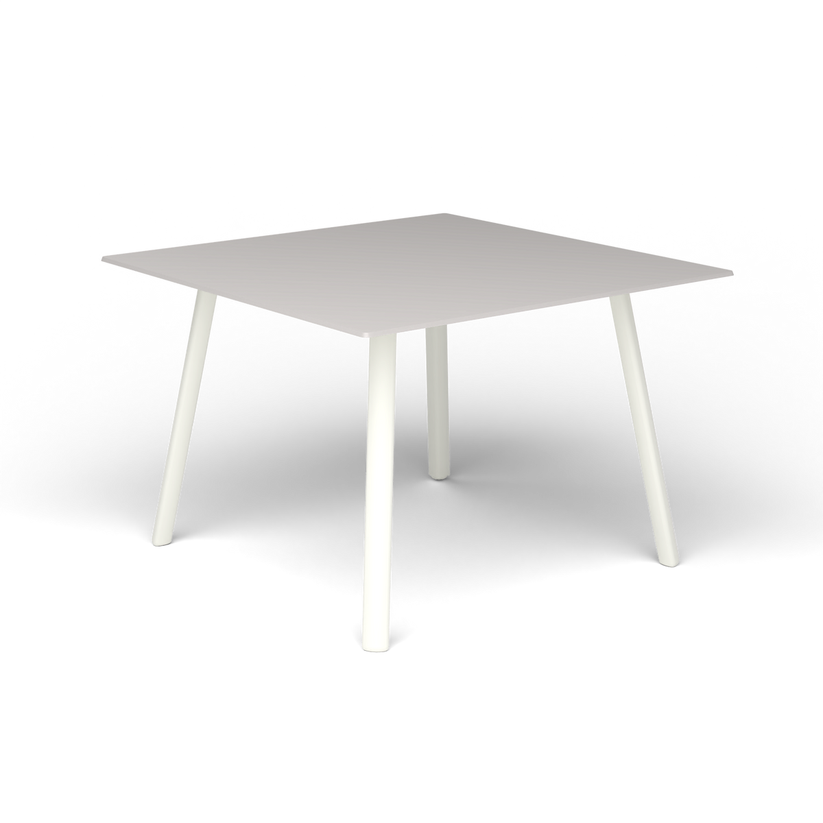 Mosaiko Vierkante Salontafel, 56 × 56 × h 38 cm, White, Aluminium speckled Grey