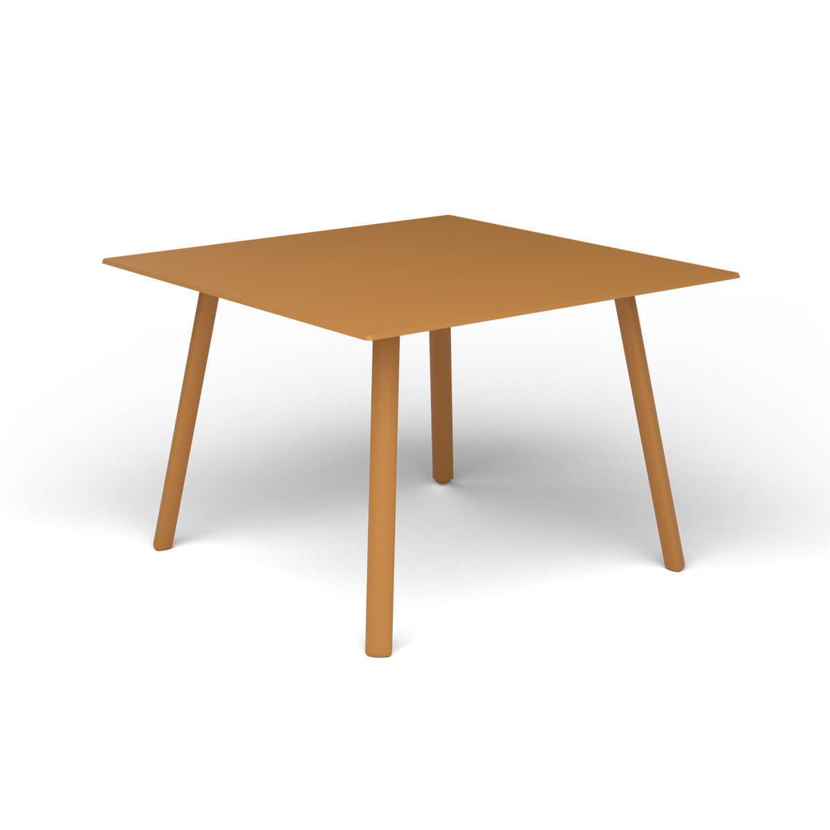 Mosaiko Vierkante Salontafel, 56 × 56 × h 38 cm, Mustard Yellow, Gelakt aluminium (volgt onderstelkleur)