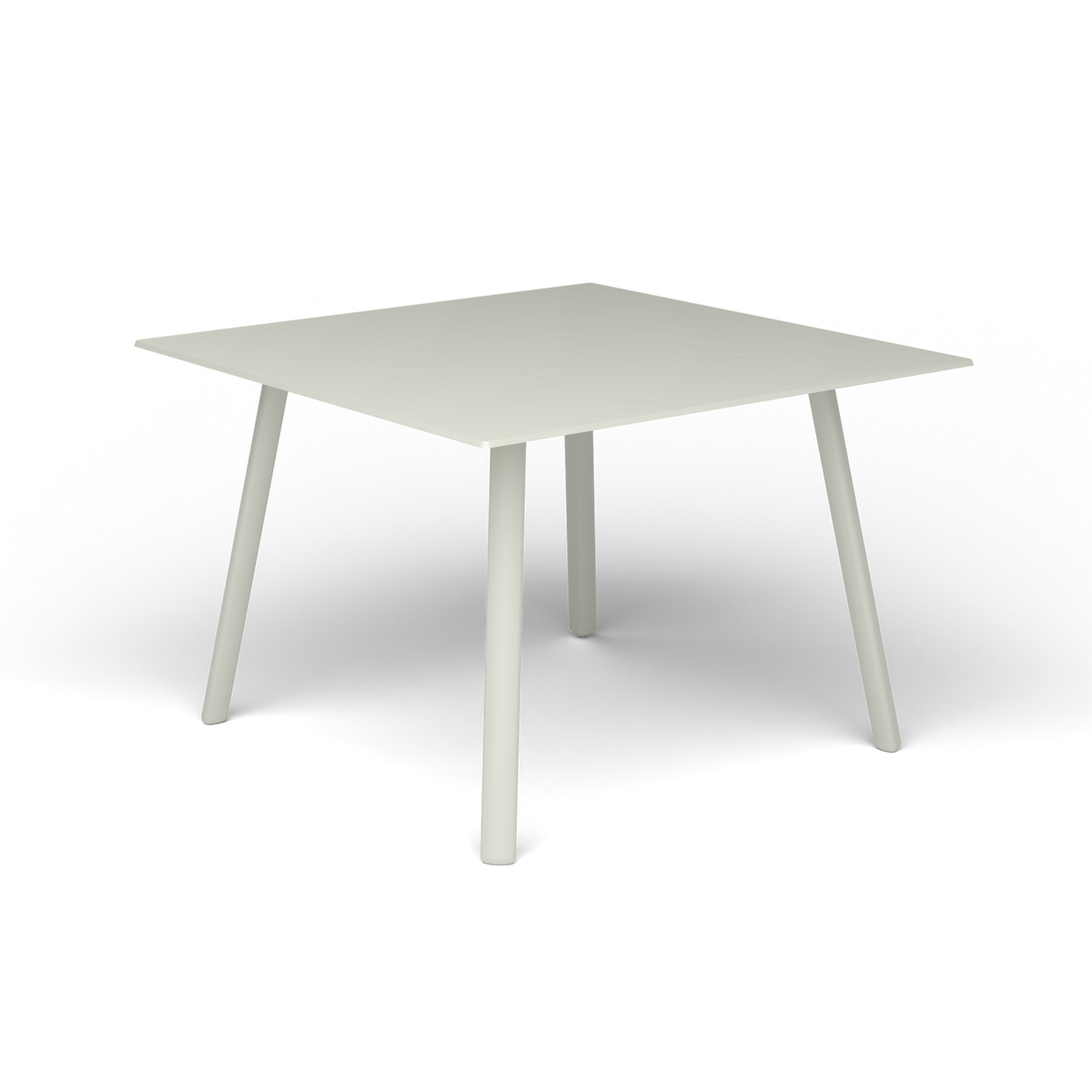 Mosaiko Vierkante Salontafel, 56 × 56 × h 38 cm, Powder Grey, Gelakt aluminium (volgt onderstelkleur)
