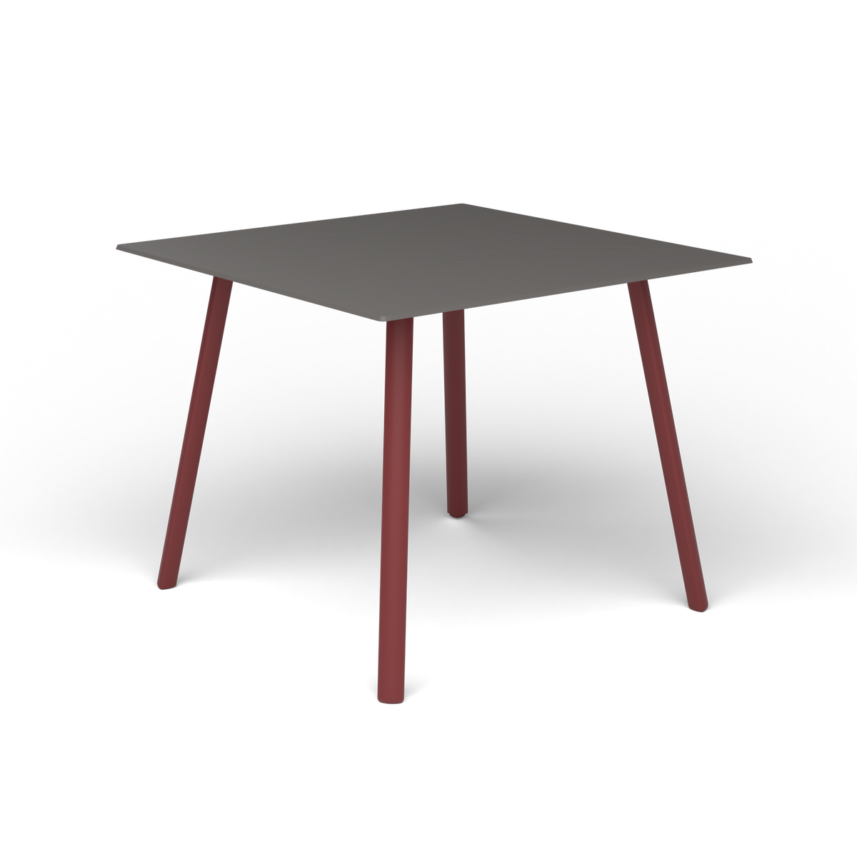Mosaiko Vierkante Salontafel, 56 × 56 × h 45 cm, Autumn Red, Aluminium speckled Anthracite