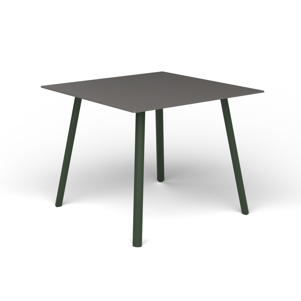 Mosaiko Vierkante Salontafel, 56 × 56 × h 45 cm, Bottle Green, Aluminium speckled Anthracite