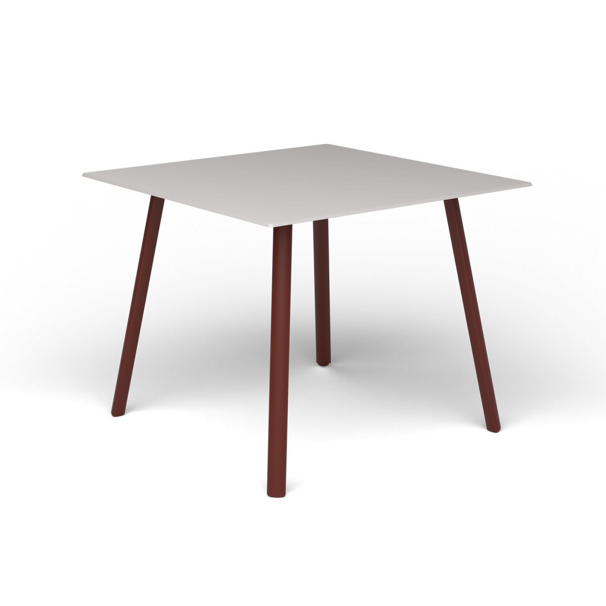 Mosaiko Vierkante Salontafel, 56 × 56 × h 45 cm, Chestnut Brown, Aluminium speckled Grey