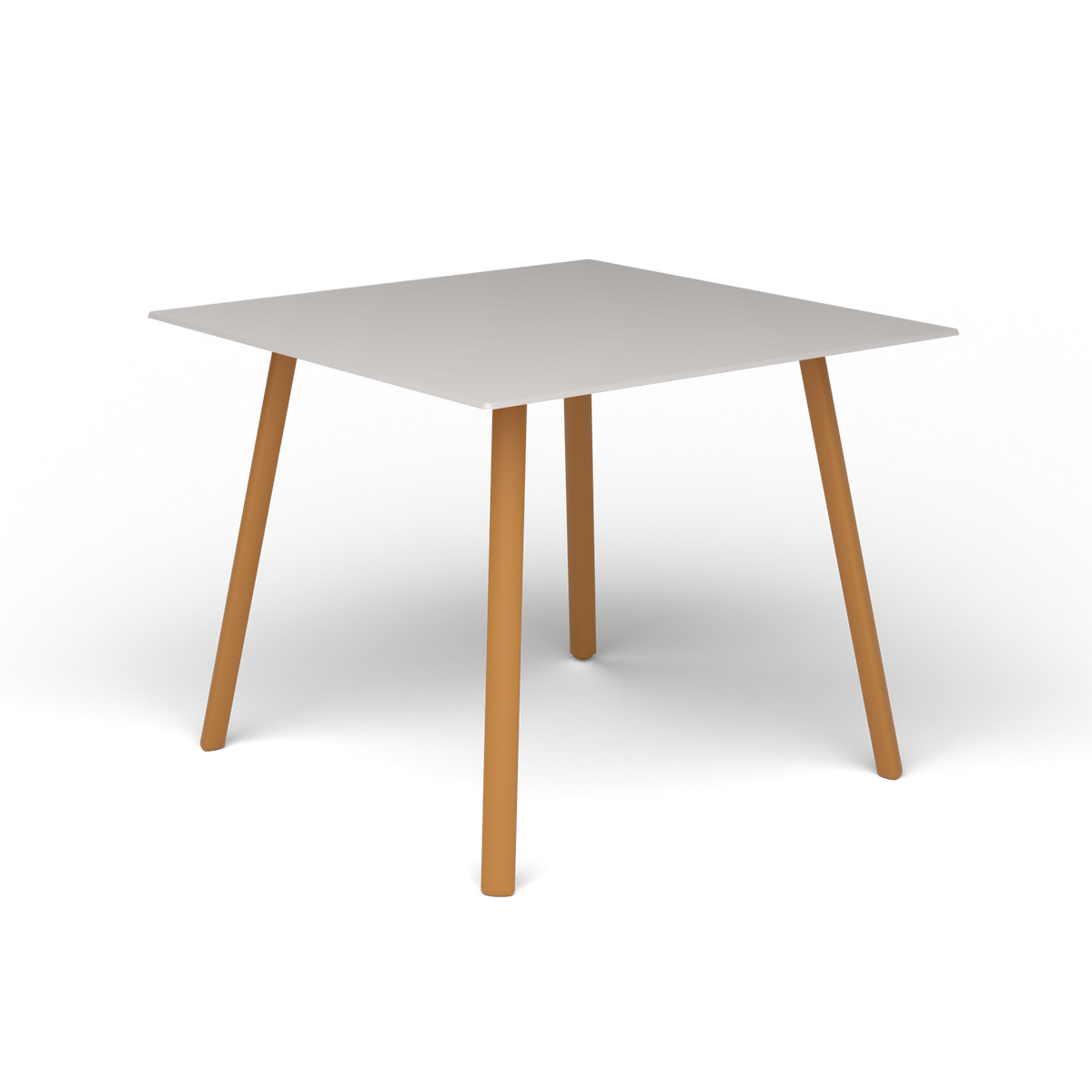 Mosaiko Vierkante Salontafel, 56 × 56 × h 45 cm, Mustard Yellow, Aluminium speckled Grey