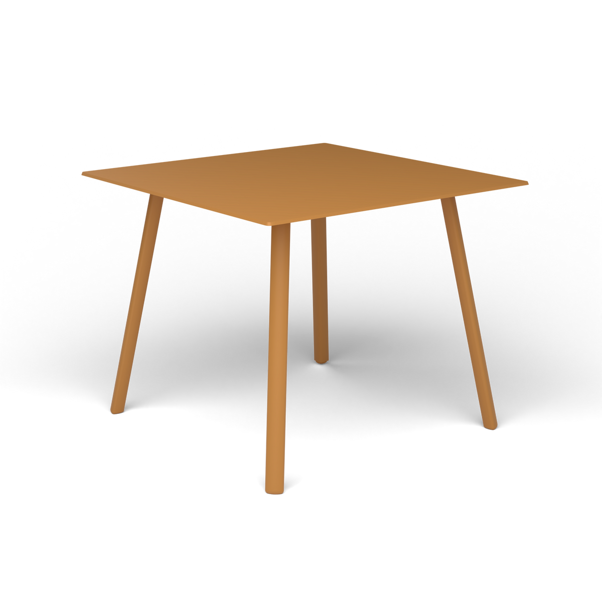Mosaiko Vierkante Salontafel, 56 × 56 × h 45 cm, Mustard Yellow, Gelakt aluminium (volgt onderstelkleur)