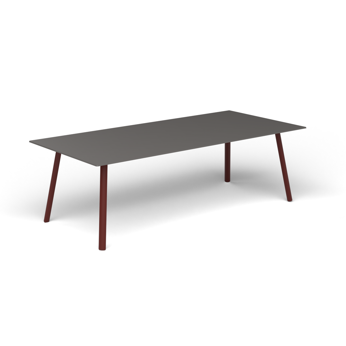 Mosaiko Rechthoekige Salontafel, 120 × 56 × h 38 cm, Chestnut Brown, Aluminium speckled Anthracite
