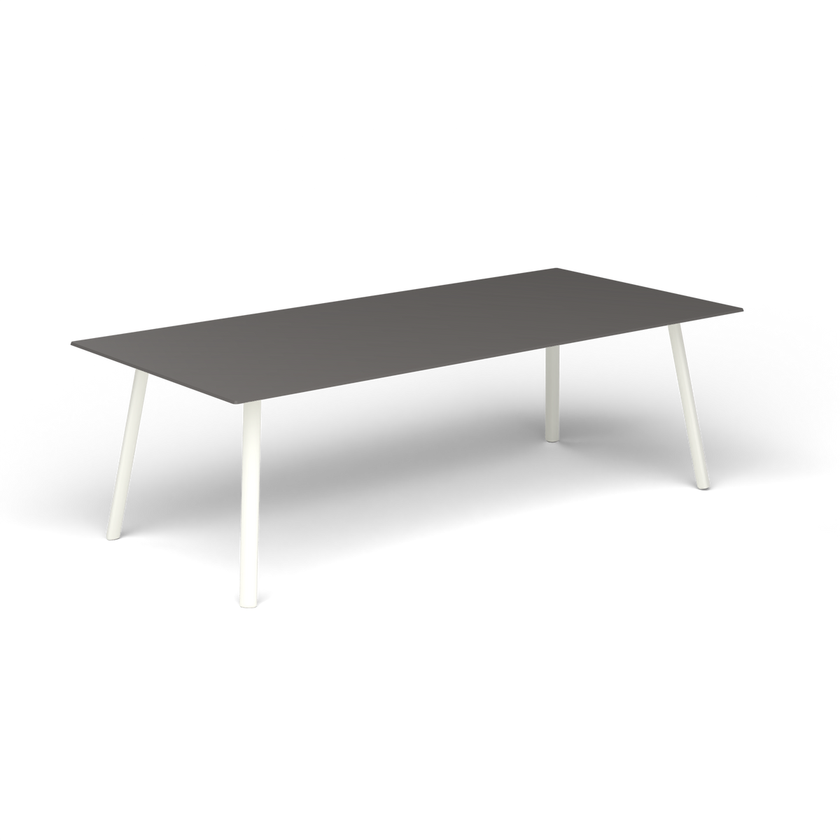 Mosaiko Rechthoekige Salontafel, 120 × 56 × h 38 cm, White, Aluminium speckled Anthracite