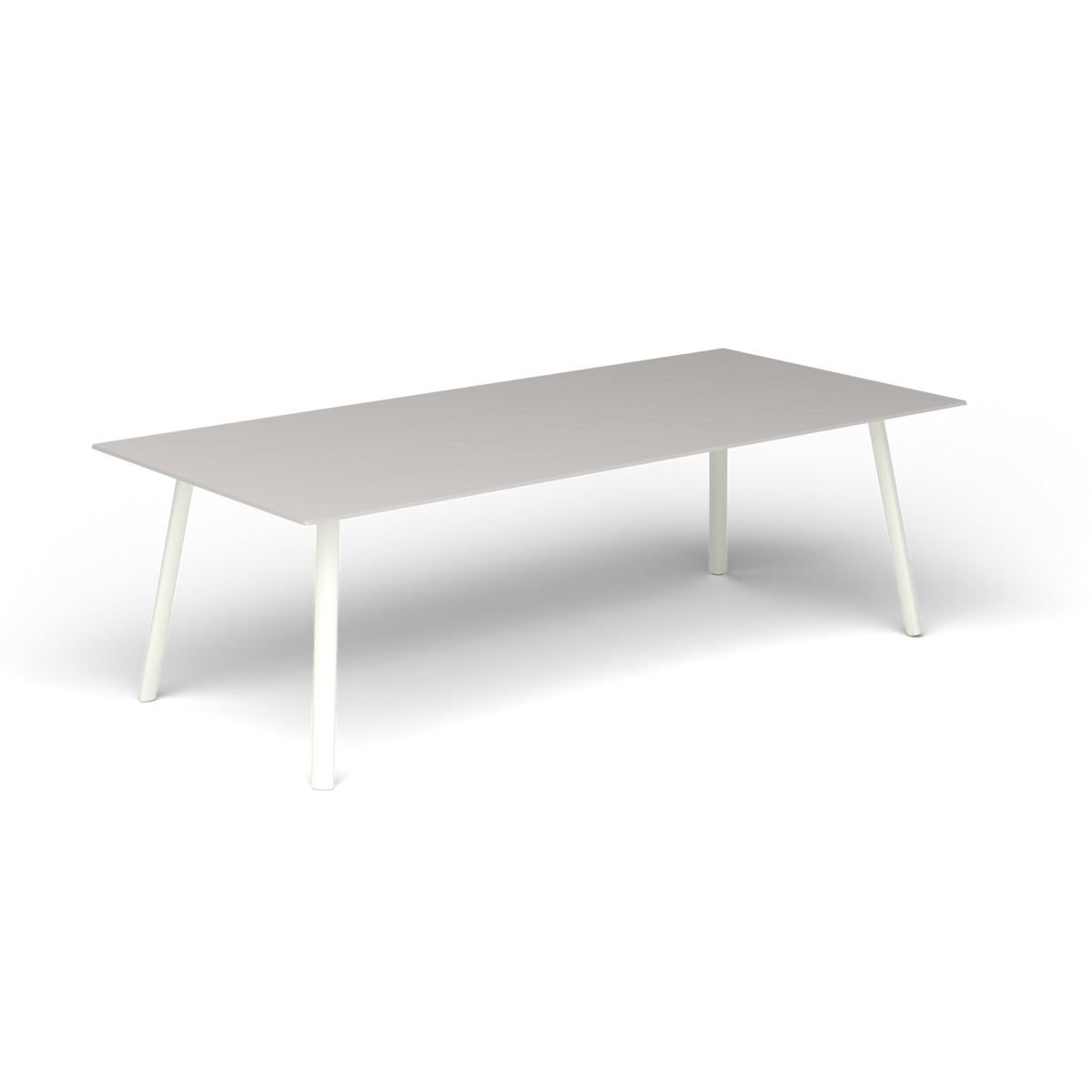 Mosaiko Rechthoekige Salontafel, 120 × 56 × h 38 cm, White, Aluminium speckled Grey