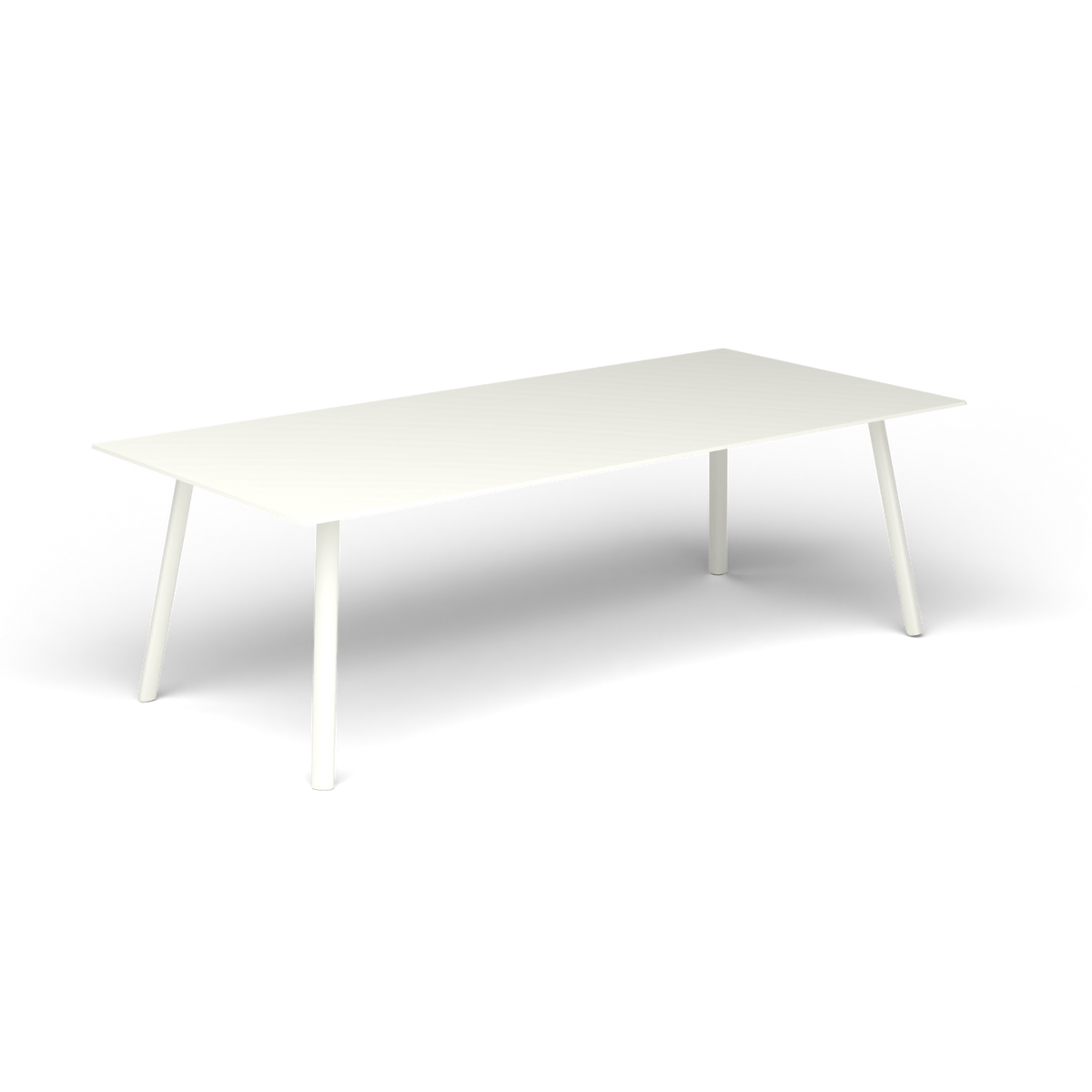 Mosaiko Rechthoekige Salontafel, 120 × 56 × h 38 cm, White, Gelakt aluminium (volgt onderstelkleur)