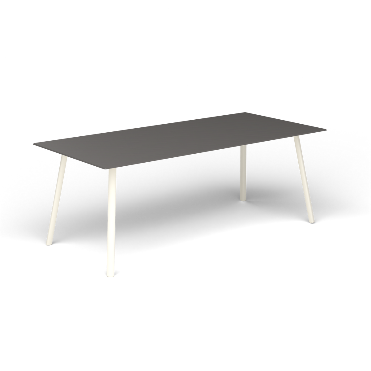 Mosaiko Rechthoekige Salontafel, 120 × 56 × h 45 cm, Antique White, Aluminium speckled Anthracite