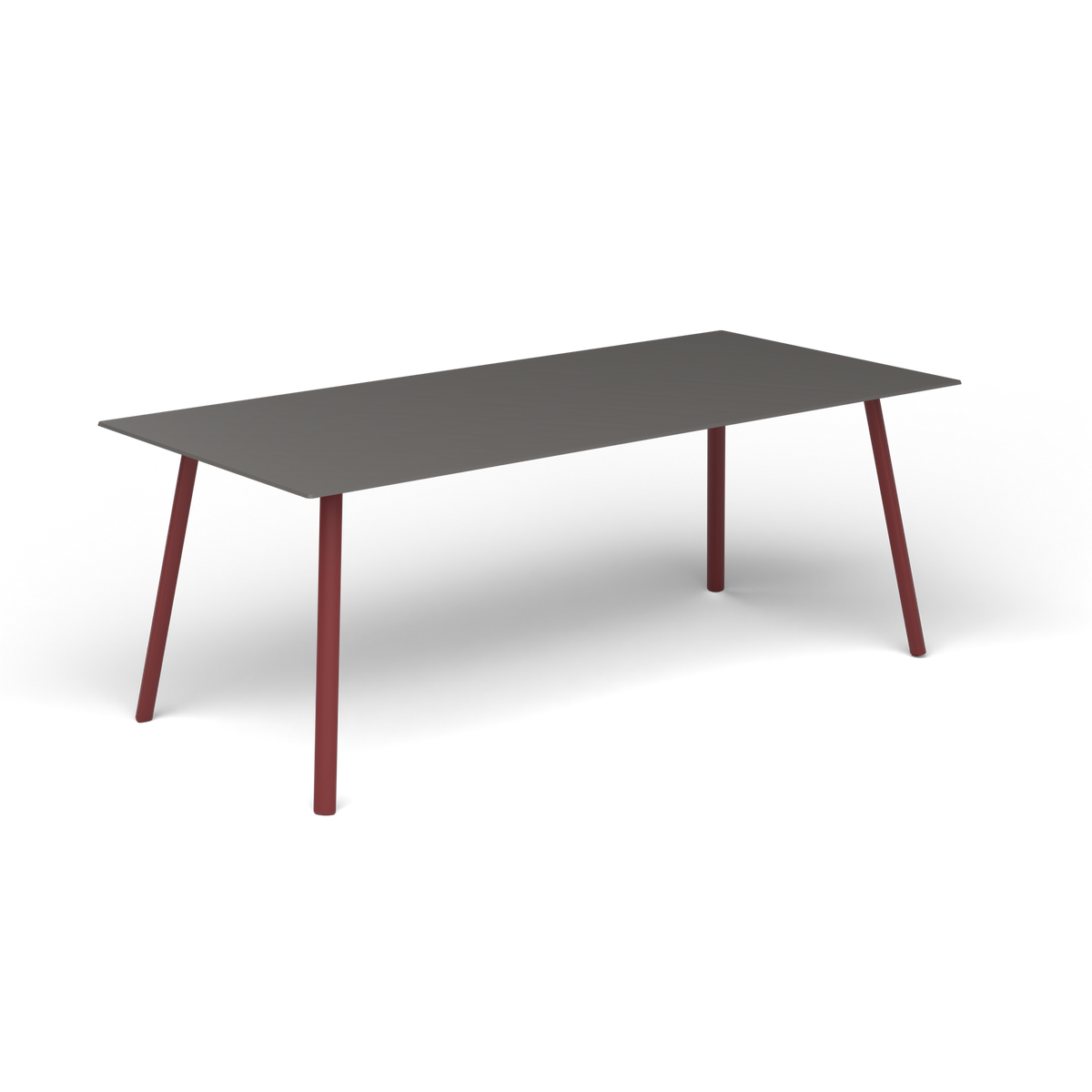 Mosaiko Rechthoekige Salontafel, 120 × 56 × h 45 cm, Autumn Red, Aluminium speckled Anthracite