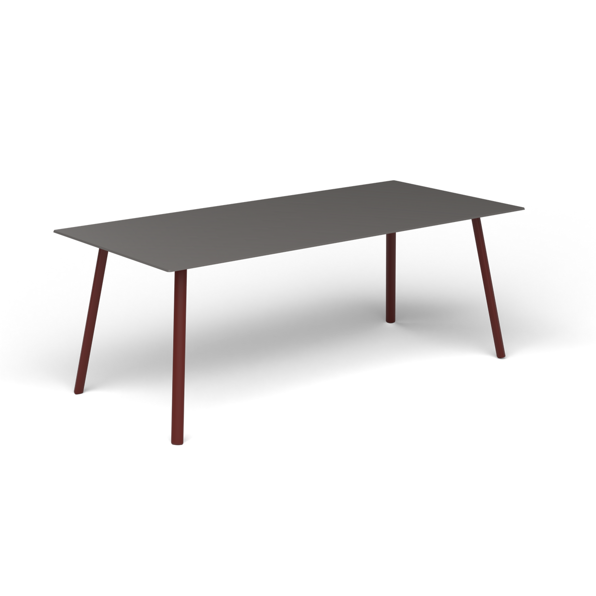 Mosaiko Rechthoekige Salontafel, 120 × 56 × h 45 cm, Chestnut Brown, Aluminium speckled Anthracite