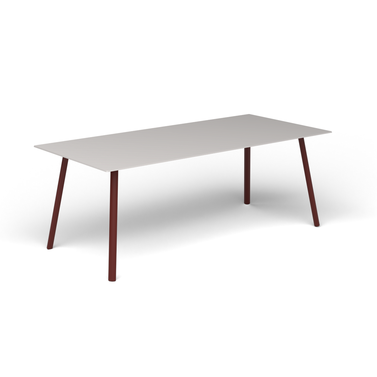 Mosaiko Rechthoekige Salontafel, 120 × 56 × h 45 cm, Chestnut Brown, Aluminium speckled Grey