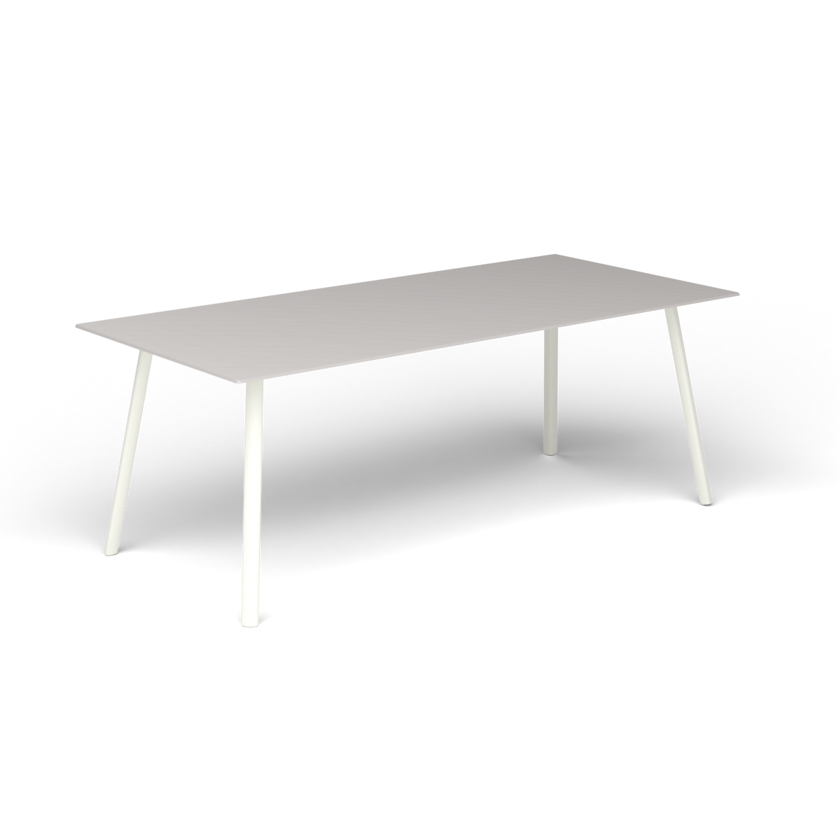 Mosaiko Rechthoekige Salontafel, 120 × 56 × h 45 cm, White, Aluminium speckled Grey