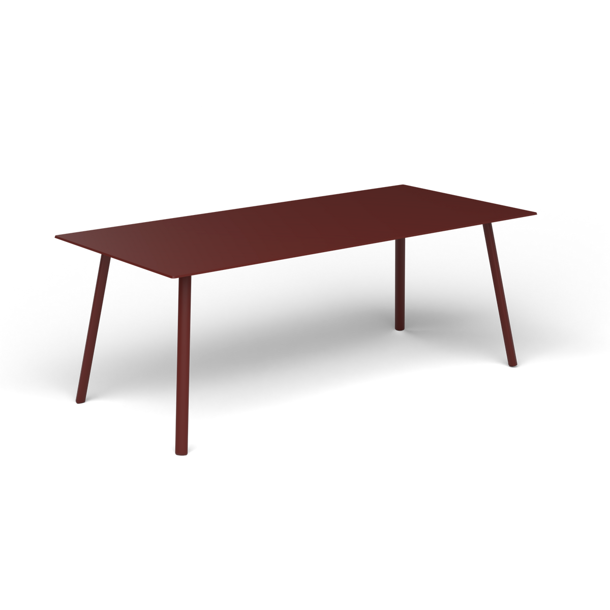 Mosaiko Rechthoekige Salontafel, 120 × 56 × h 45 cm, Chestnut Brown, Gelakt aluminium (volgt onderstelkleur)
