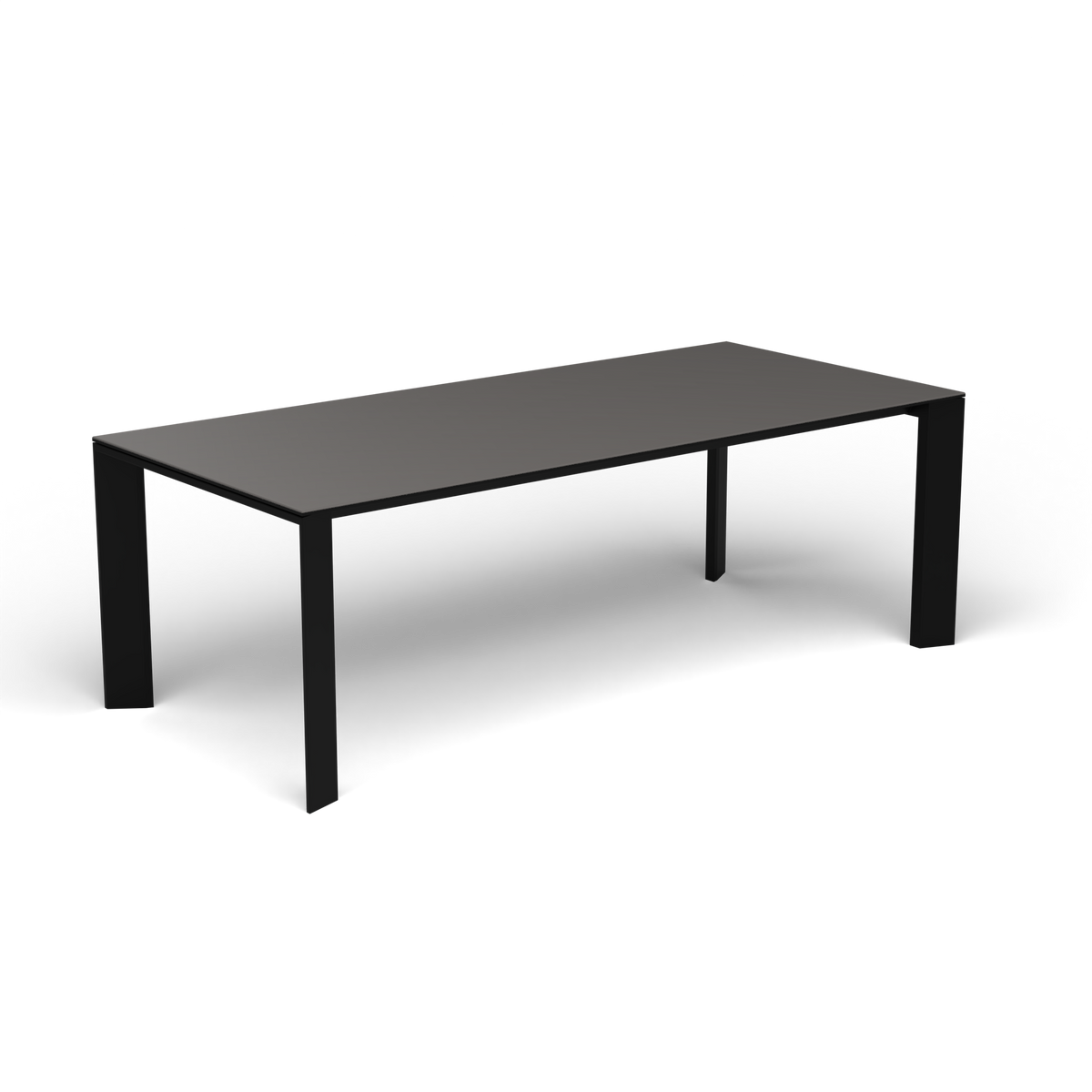 Grande Arche Rechthoekige Eettafel, Black, Aluminium speckled Anthracite
