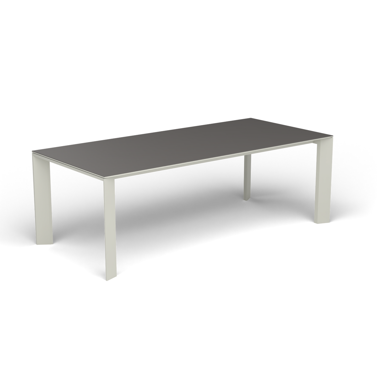 Grande Arche Rechthoekige Eettafel, Powder Grey, Aluminium speckled Anthracite
