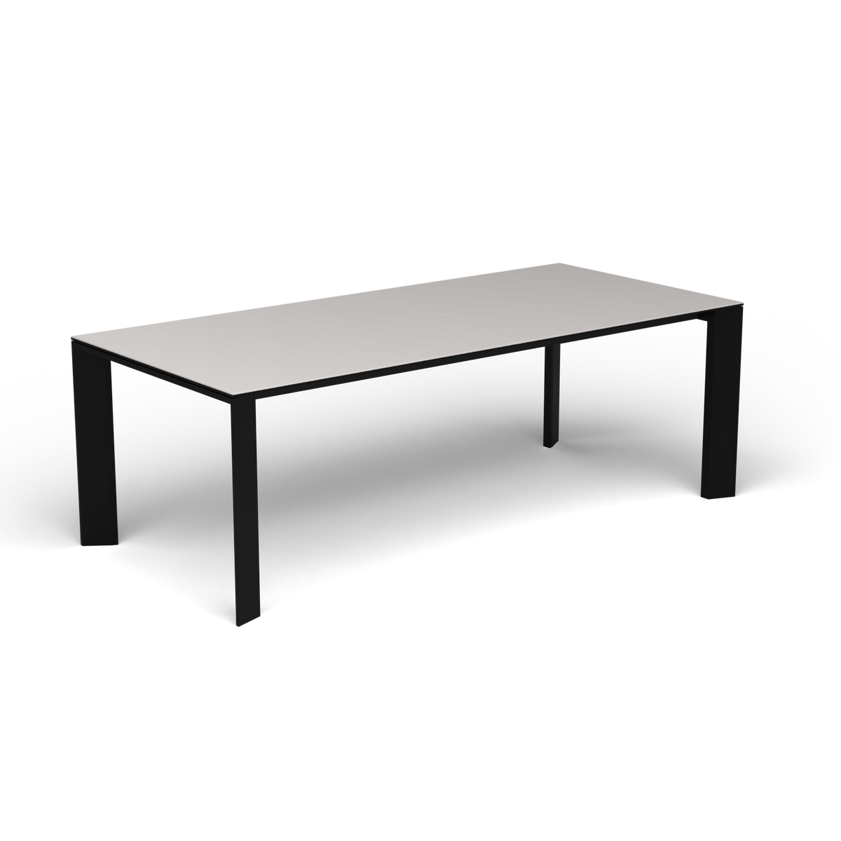Grande Arche Rechthoekige Eettafel, Black, Aluminium speckled Grey