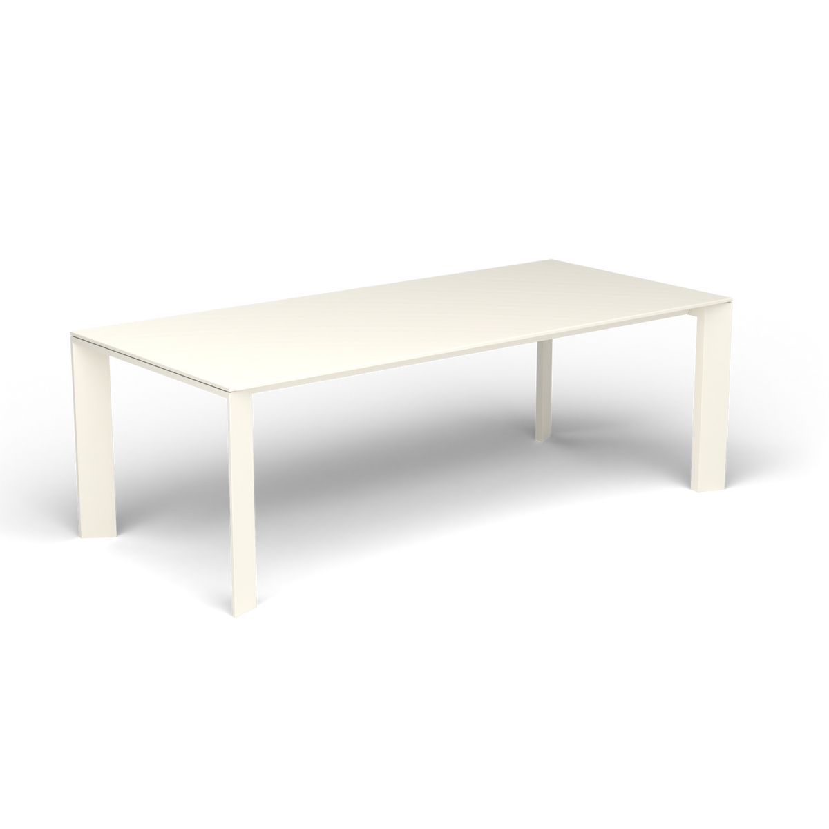 Grande Arche Rechthoekige Eettafel, Antique White, Gelakt aluminium (volgt onderstelkleur)