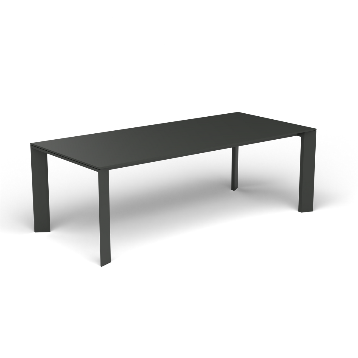 Grande Arche Rechthoekige Eettafel, Metallic Grey, Gelakt aluminium (volgt onderstelkleur)