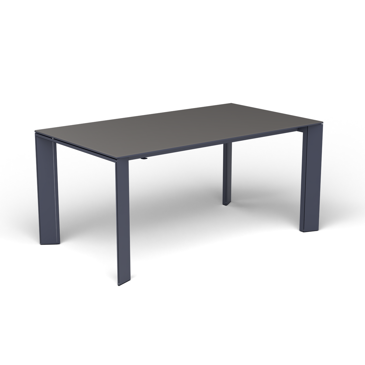 Grande Arche Uitschuifbare Rechthoekige Eettafel, 160/210 × 90 × h 74 cm, Grey Blue, Aluminium speckled Anthracite