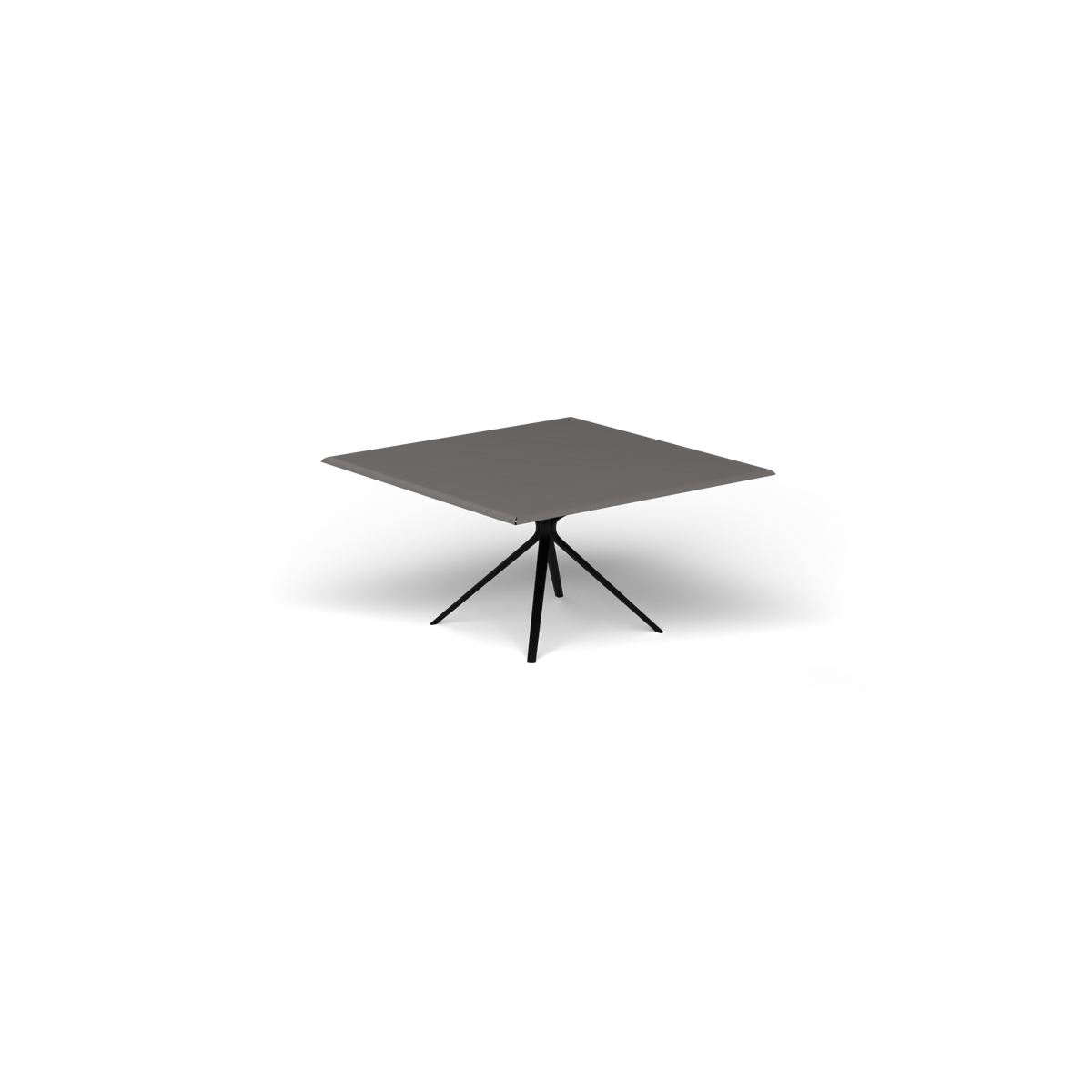 Moai Vierkante Tafel, 140 × 140 × h 74 cm, Black, Aluminium speckled Anthracite
