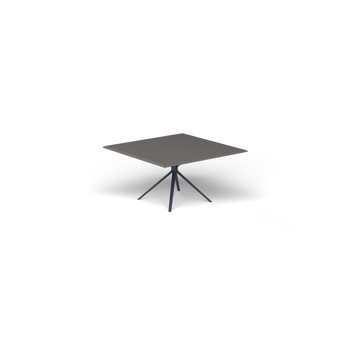 Moai Vierkante Tafel, 140 × 140 × h 74 cm, Grey Blue, Aluminium speckled Anthracite