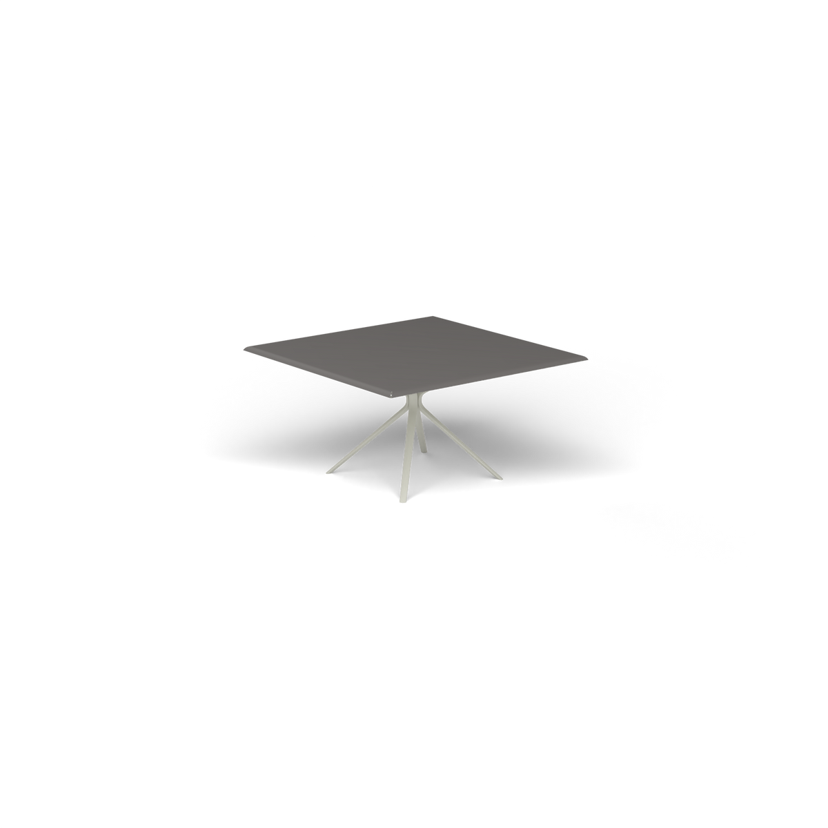 Moai Vierkante Tafel, 140 × 140 × h 74 cm, Powder Grey, Aluminium speckled Anthracite