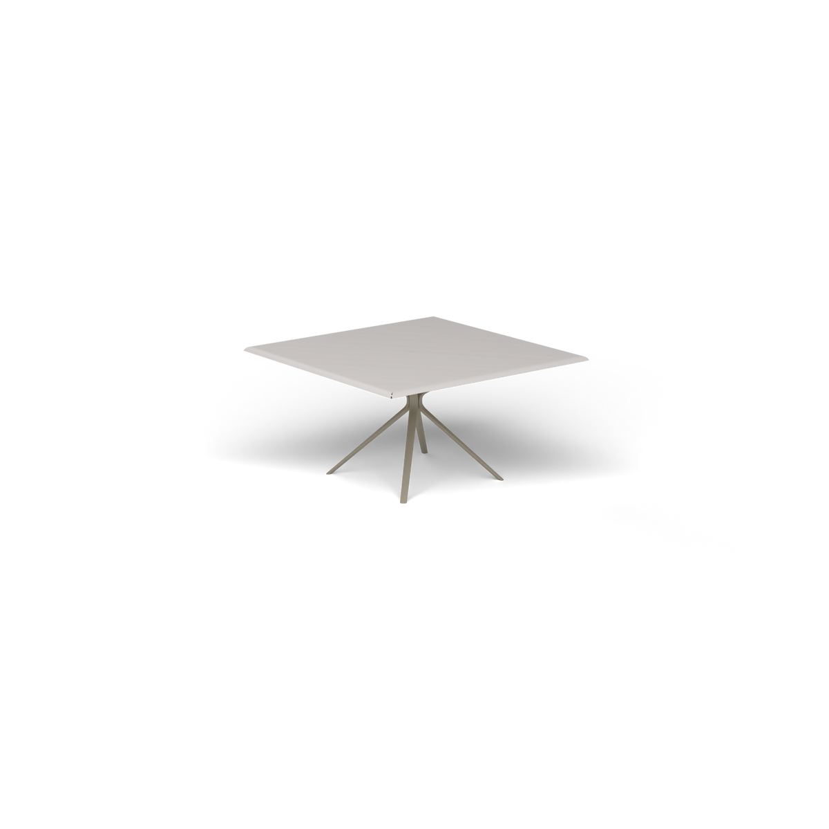Moai Vierkante Tafel, 140 × 140 × h 74 cm, Pearly Gold, Aluminium speckled Grey