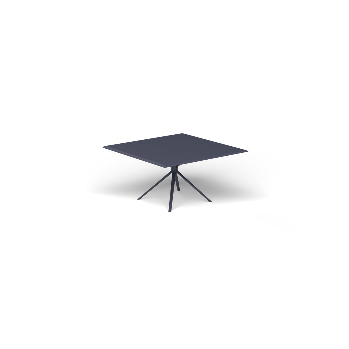 Moai Vierkante Tafel, 140 × 140 × h 74 cm, Grey Blue, Gelakt aluminium (volgt onderstelkleur)