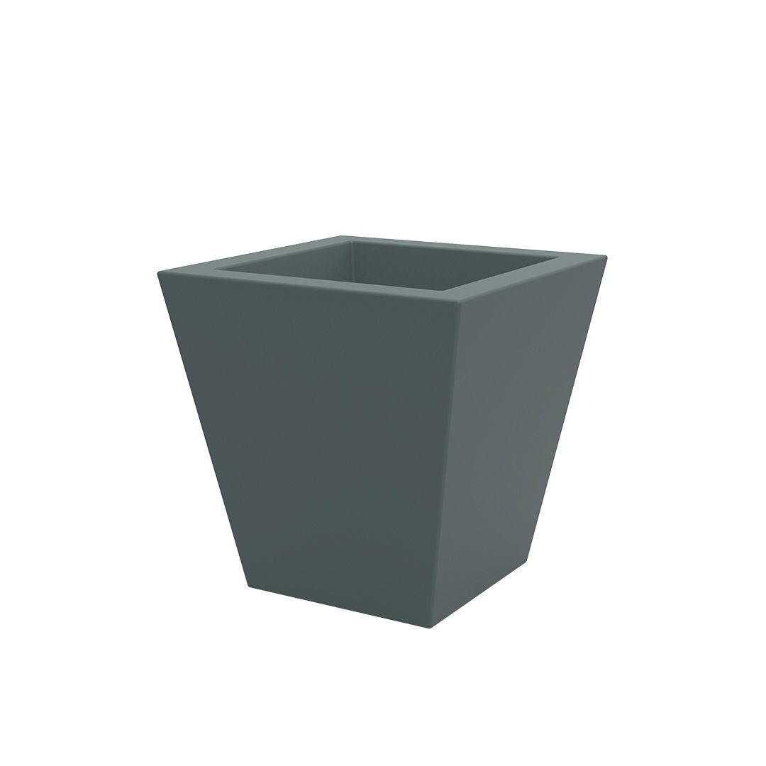 Square Cone Pot Green