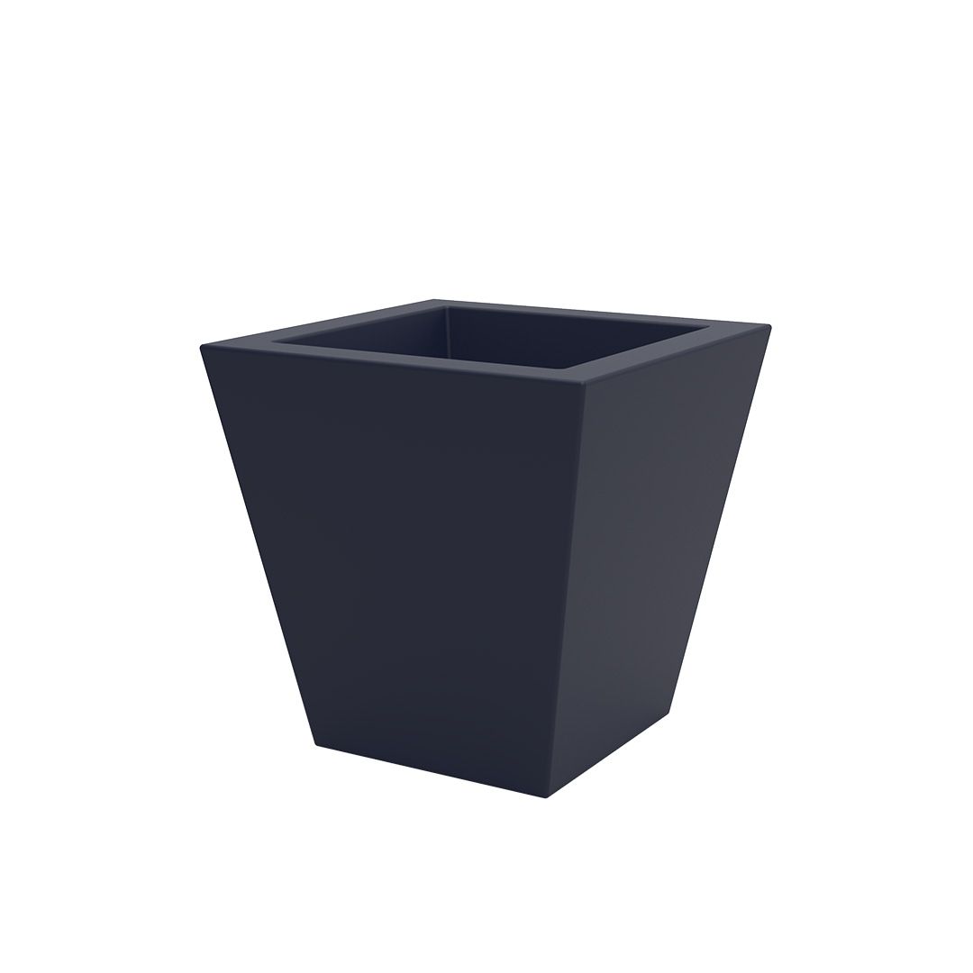 Square Cone Pot Blue