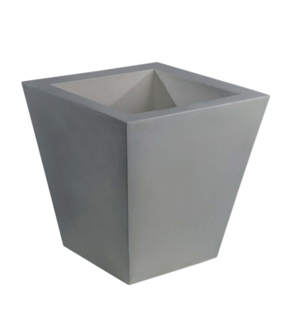 Square Cone Pot Gray