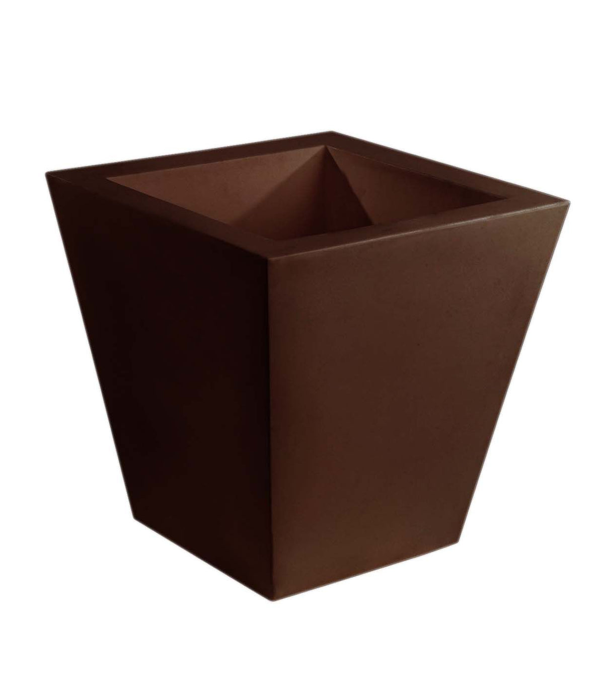 Square Cone Pot Brown