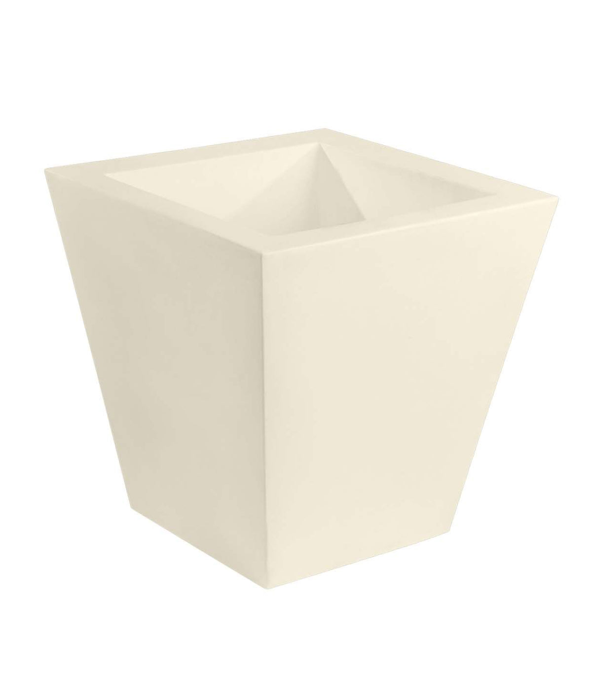 Square Cone Pot Ecru