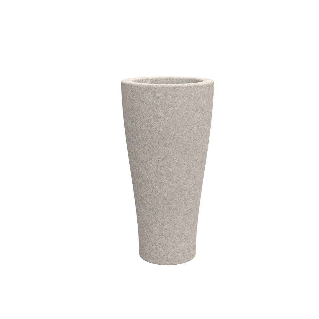 Curvada Nano Bloempot Ø14x28 cm Ecru Granite
