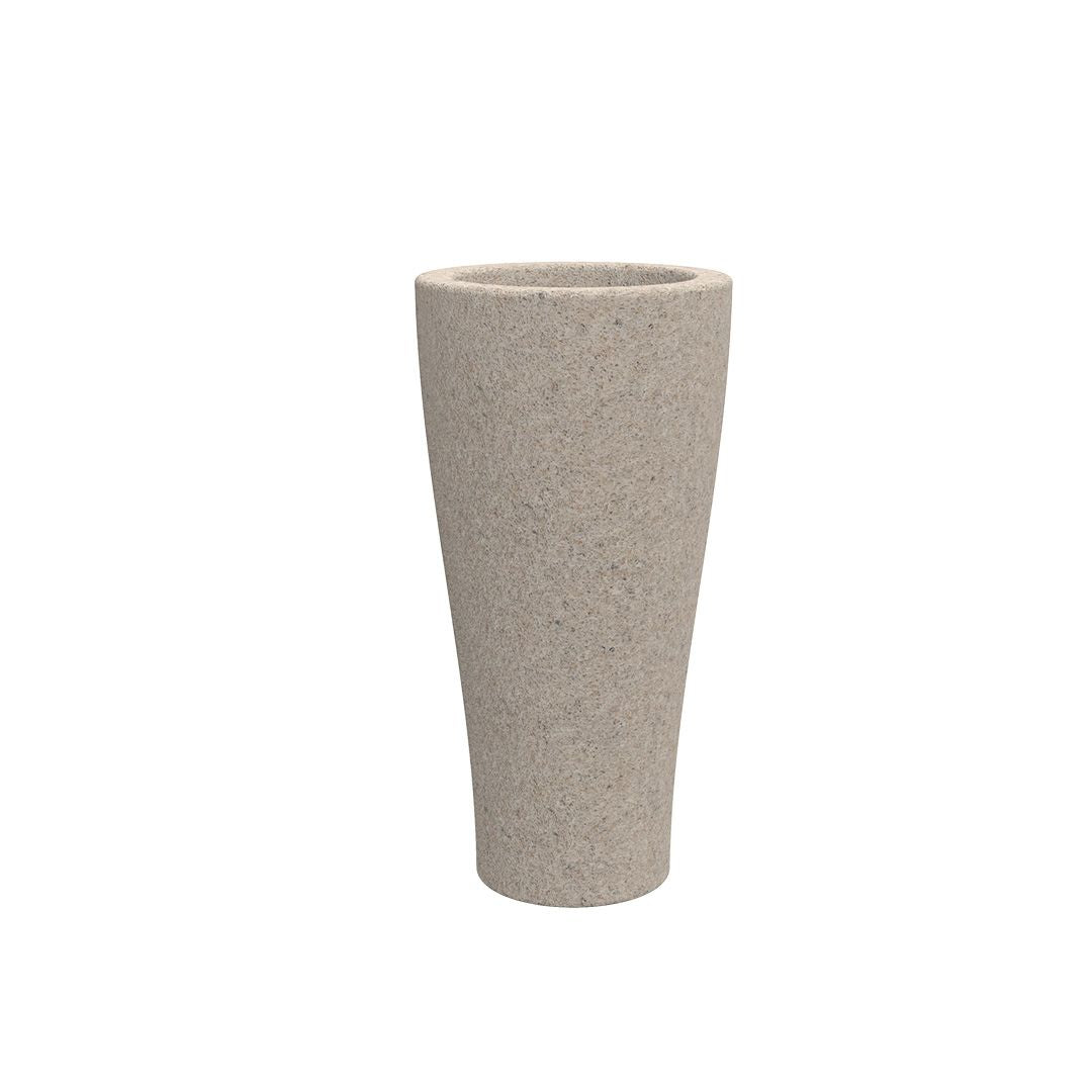 Curvada Nano Bloempot Ø14x28 cm Cream Granite