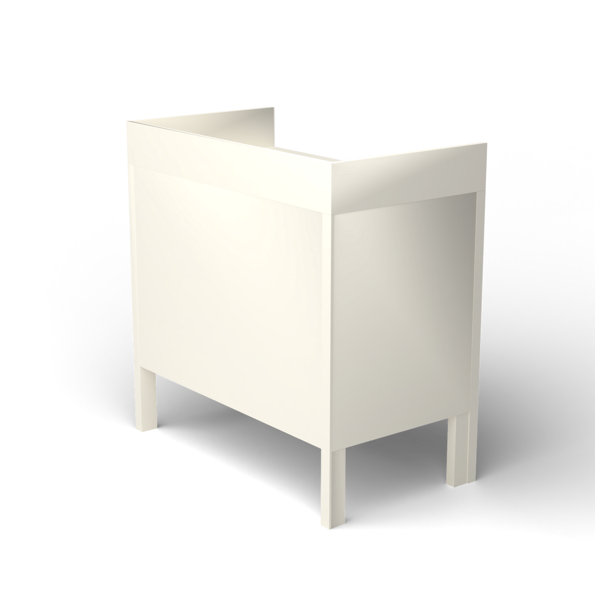 Ninfea Dressoir met Opstaande Rand, 90 × 51 × h 92 cm, Antique White