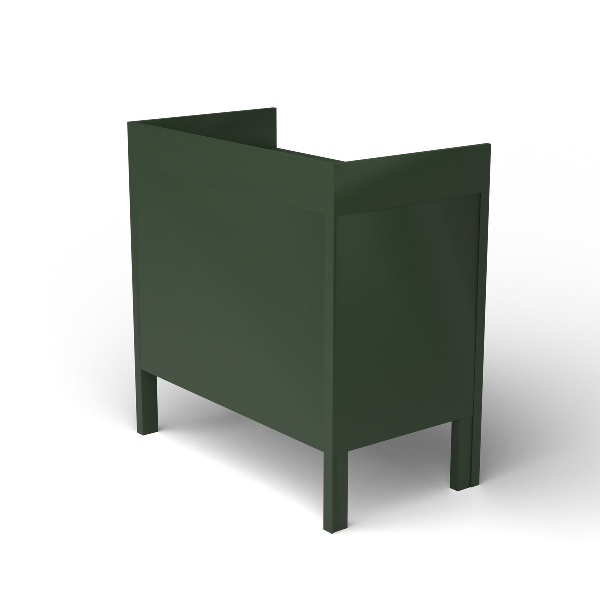 Ninfea Dressoir met Opstaande Rand, 90 × 51 × h 92 cm, Bottle Green
