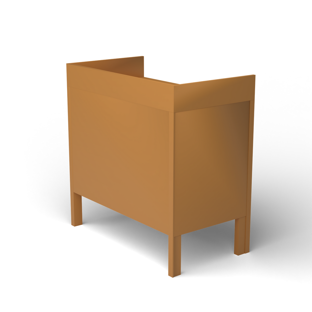 Ninfea Dressoir met Opstaande Rand, 90 × 51 × h 92 cm, Mustard Yellow