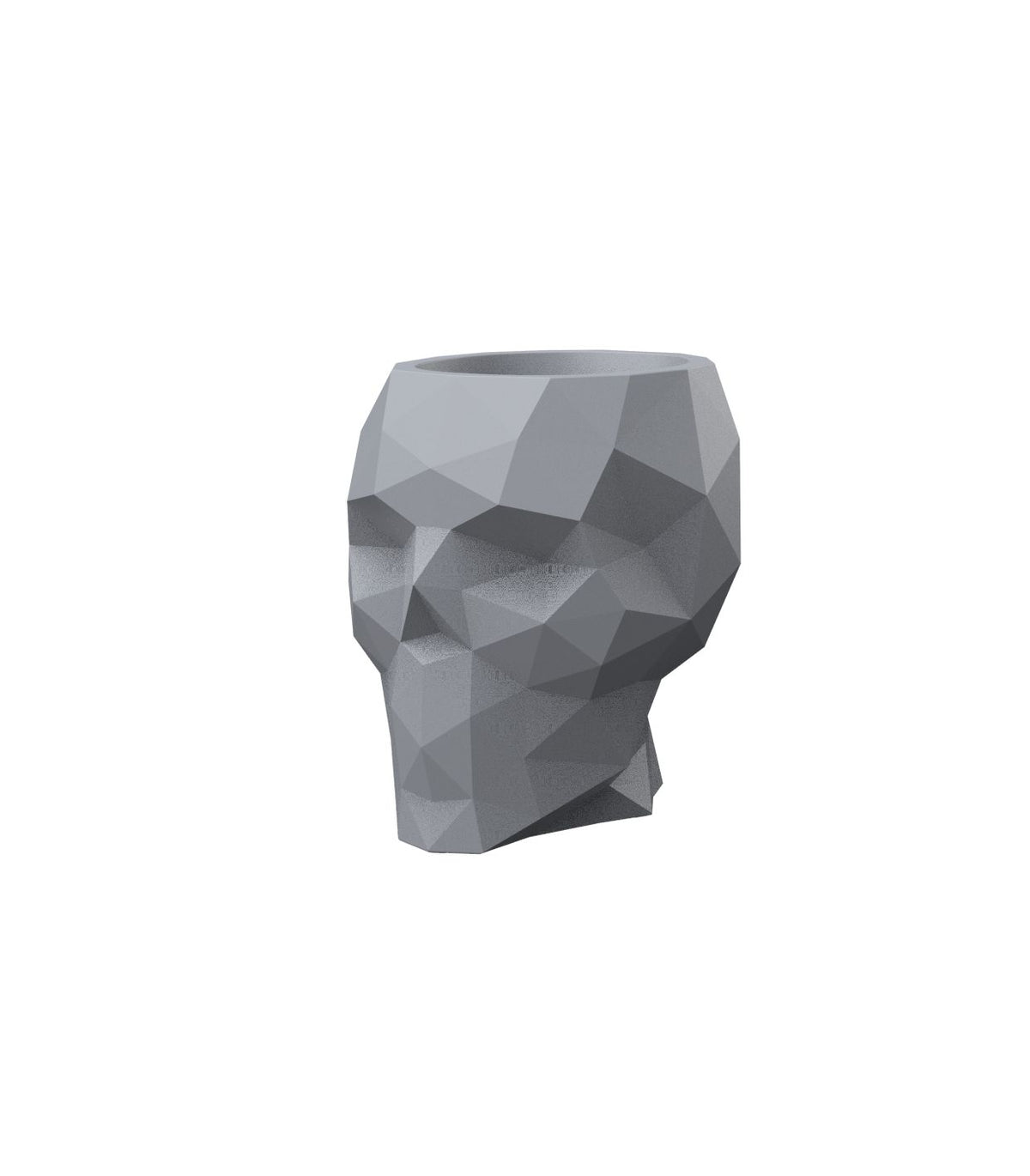 Skull Nano Bloempot 19x15x18 cm Gray