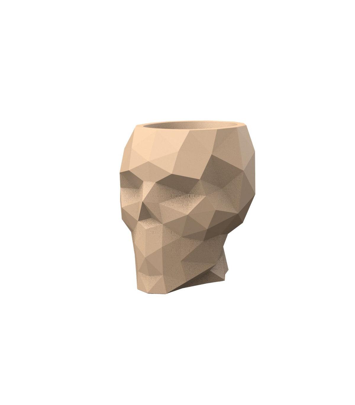 Skull Nano Bloempot 19x15x18 cm Camel